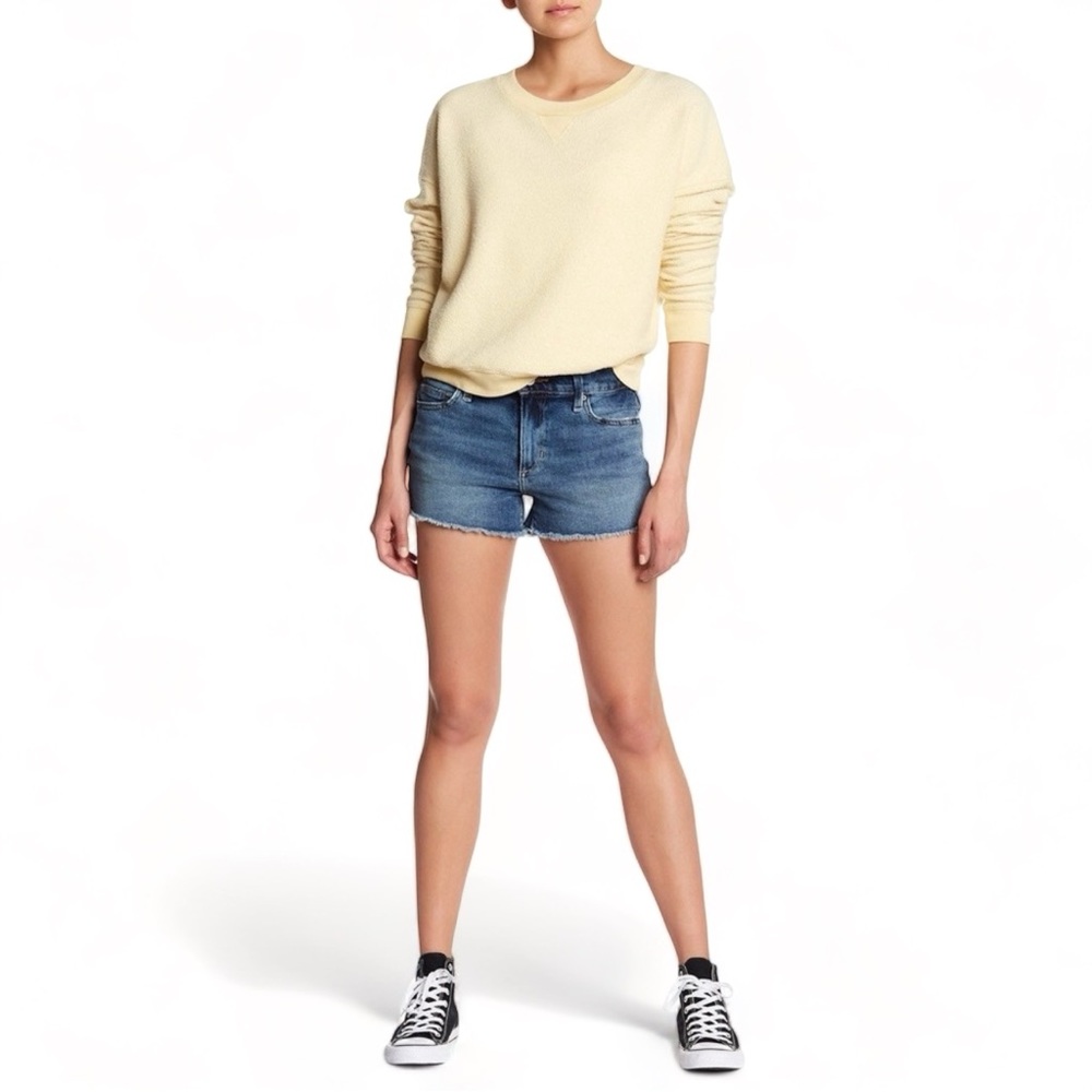 Joe’s Jeans Andreea Frayed Cut-Off Jean Shorts Lydia Wash Blue Size 31